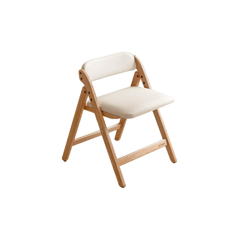 Maris folding solid oak dining chair with cushioned seat – Natural Wood, view 5