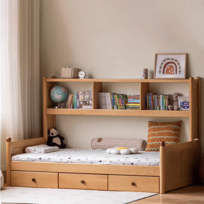 Marius Pinewood and Solid Beech Kids Bed with Built-In Shelves 135cm – view 6