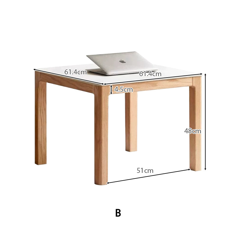 Marshall Solid Oak Coffee Table Set with Ceramic Tops, Natural or Walnut – view 17