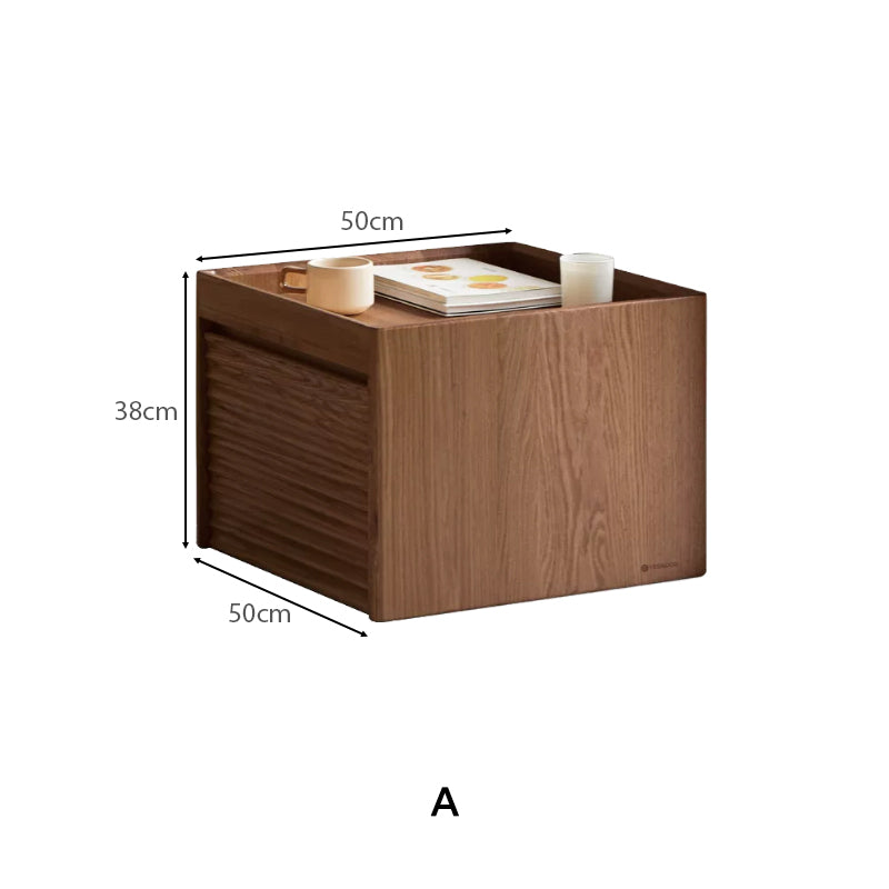 Marshall Solid Oak Coffee Table Set with Ceramic Tops, Natural or Walnut – view 19