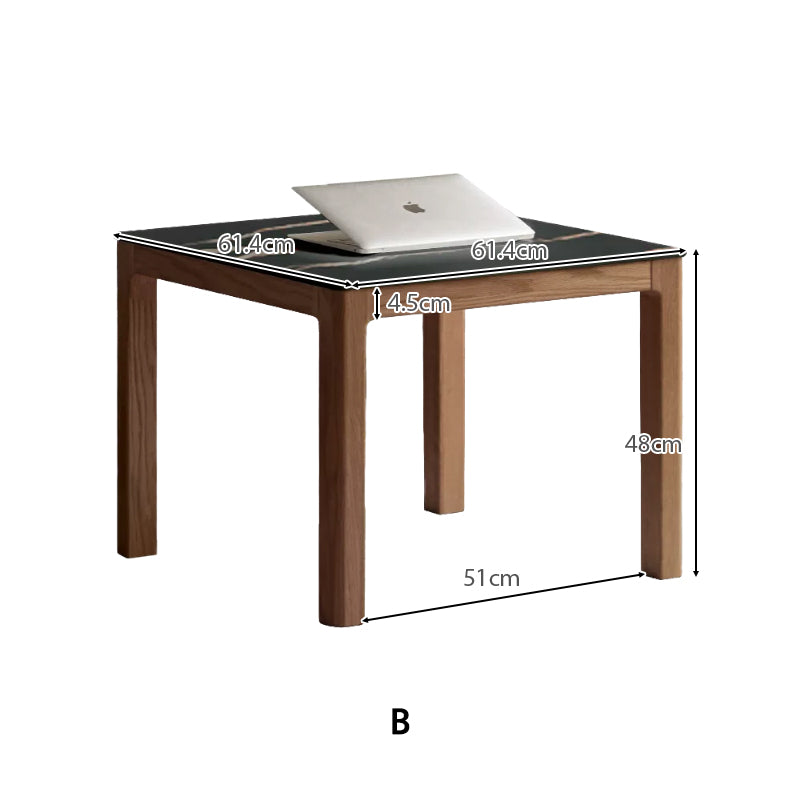 Marshall Solid Oak Coffee Table Set with Ceramic Tops, Natural or Walnut – view 21