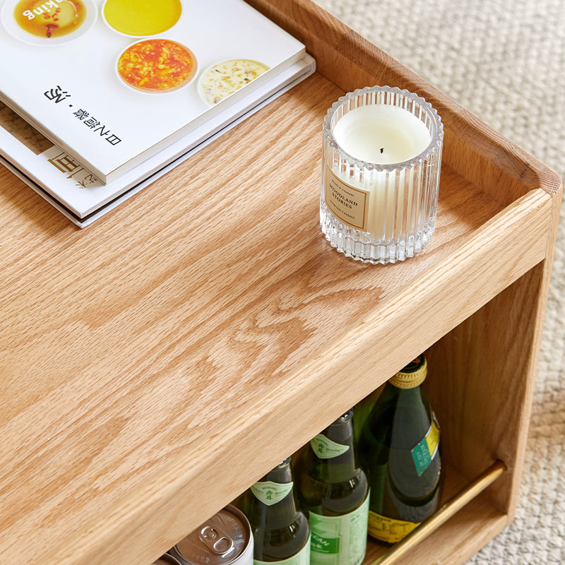 Marshall Solid Oak Coffee Table Set with Ceramic Tops, Natural or Walnut – view 6