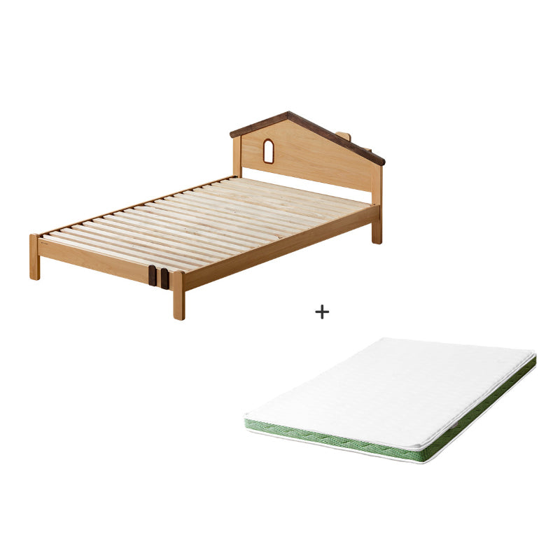 Megan solid beech kids bed with mattress and night light – 120cm, 150cm, view 14