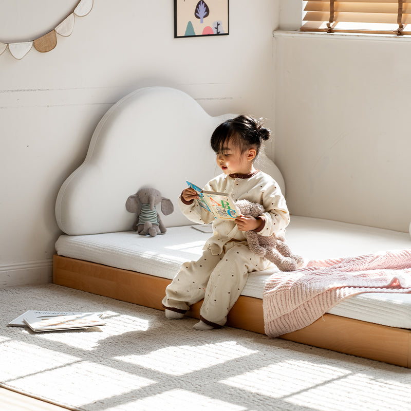 Michael Solid Beech Kids Bed with Cloud Headboard 120cm / 150cm – view 5