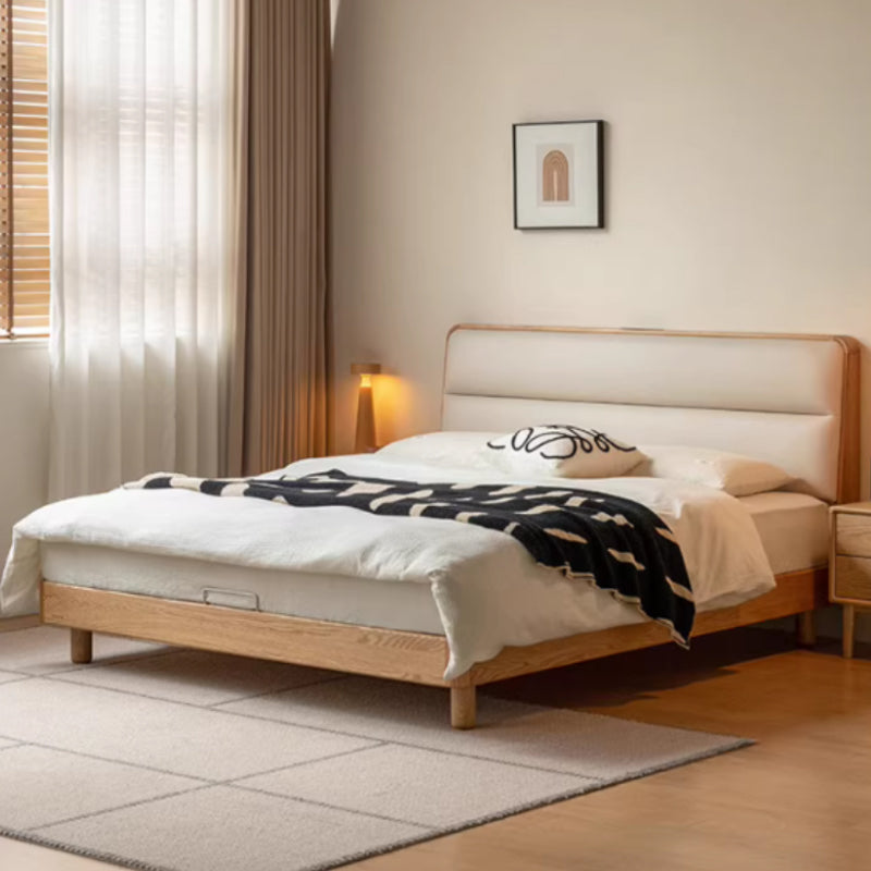 Mira solid American oak queen and king bed frame – view 6