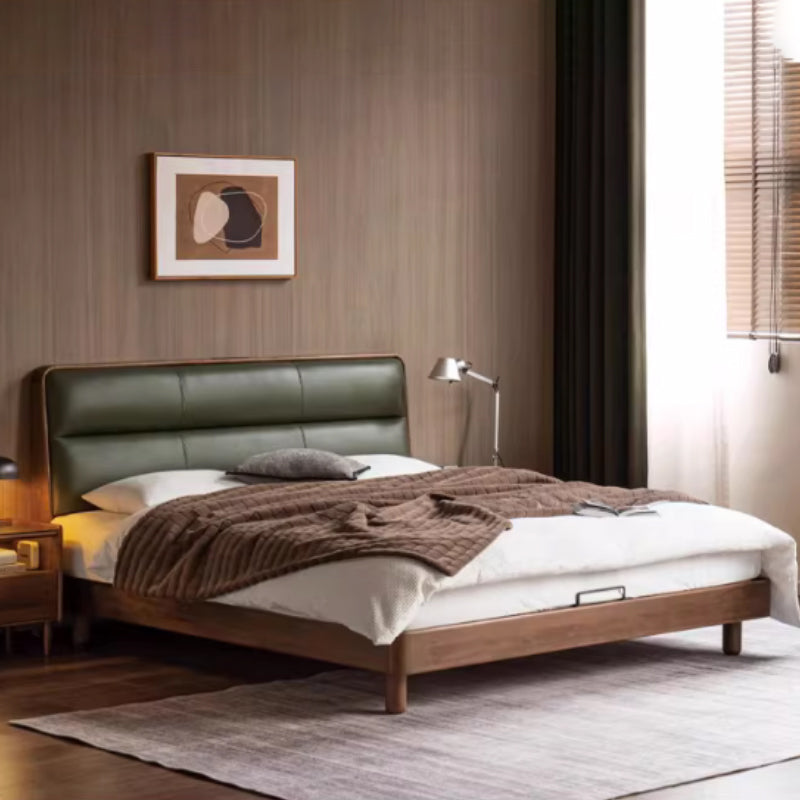 Mira solid black walnut queen and king bed frame – view 3
