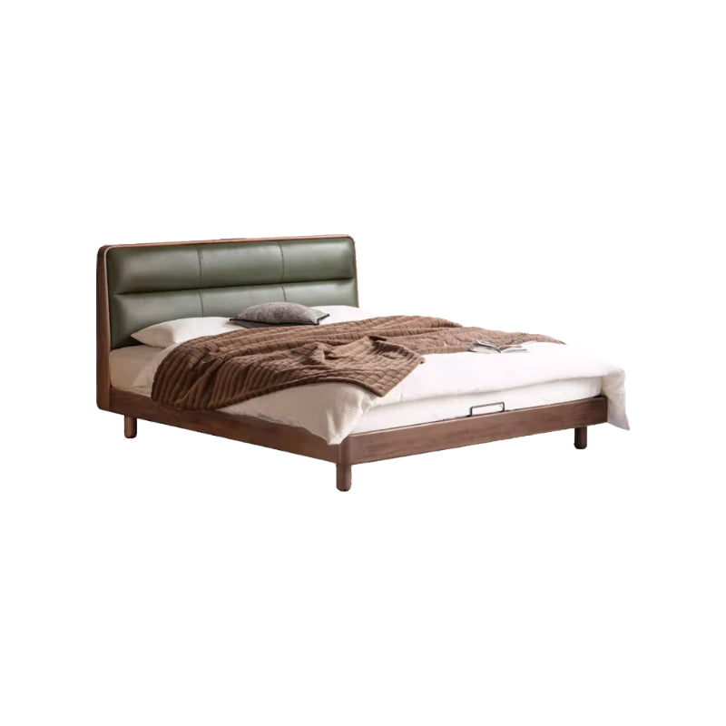 Mira solid black walnut queen and king bed frame – Green Queen, Green King, view 7