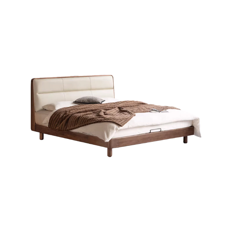 Mira solid black walnut queen and king bed frame – White Queen, White King, view 11