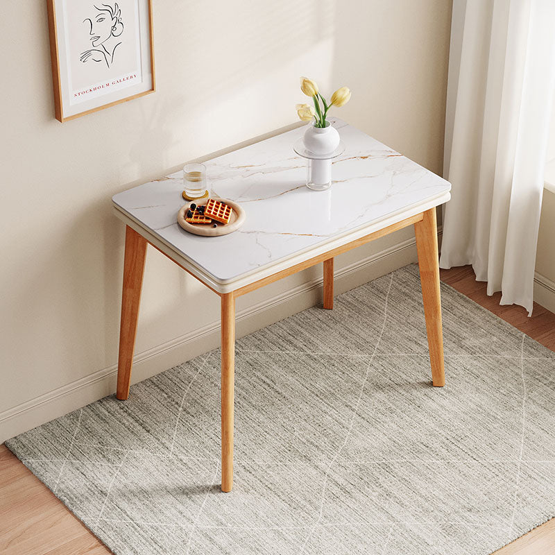 Miranda rubberwood and ceramic extendable dining table – view 2