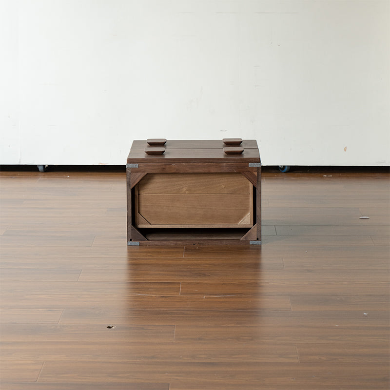 Lucretia solid oak modular storage cabinet in walnut finish – view 14