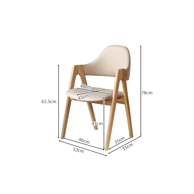 Natasha curved back solid oak dining chair with upholstered seat – view 13