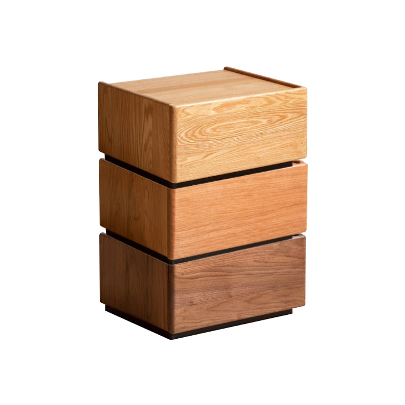 Kimberly low solid wood bedside table with drawer – view 12