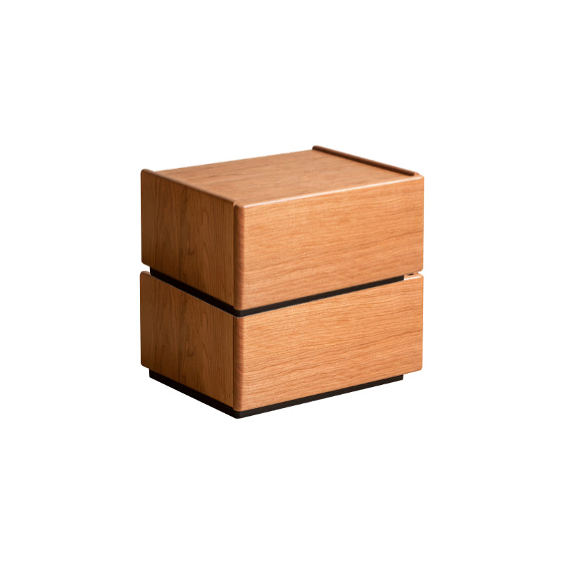 Kimberly low solid wood bedside table with drawer – view 9
