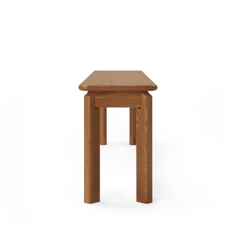 Oak Dining Bench in Walnut Finish 130cm / 150cm – view 4
