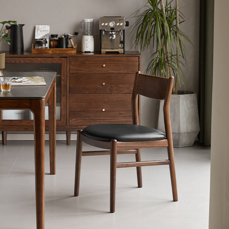 Cecilia Solid American Oak Dining Chair with Upholstered Seat