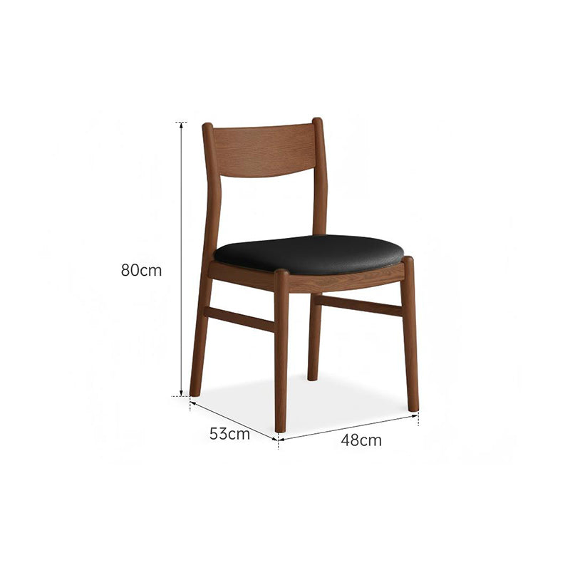 Cecilia Solid American Oak Dining Chair with Upholstered Seat – view 5