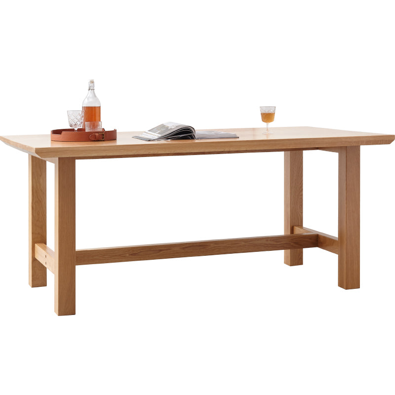 Alagie solid American oak dining table with slab top – view 20