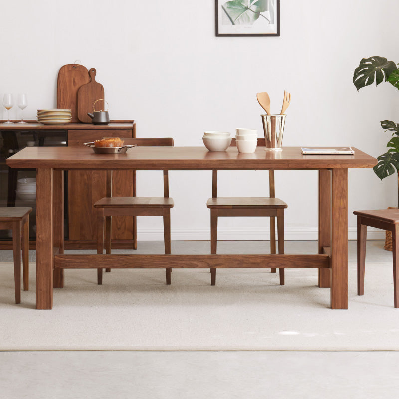 Alagie solid American oak dining table with slab top – view 4