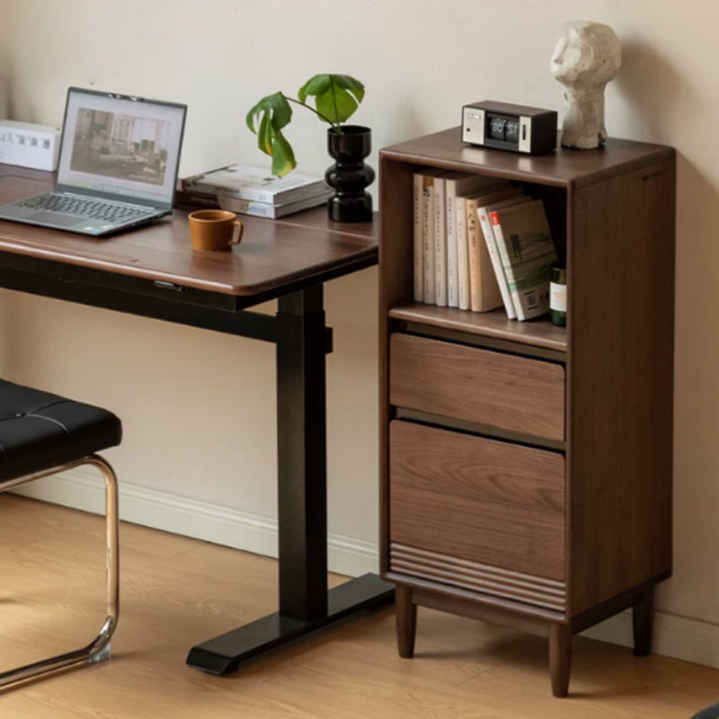 Oona American Oak and Pinewood Bookshelf with Glass 45cm 65cm – view 22