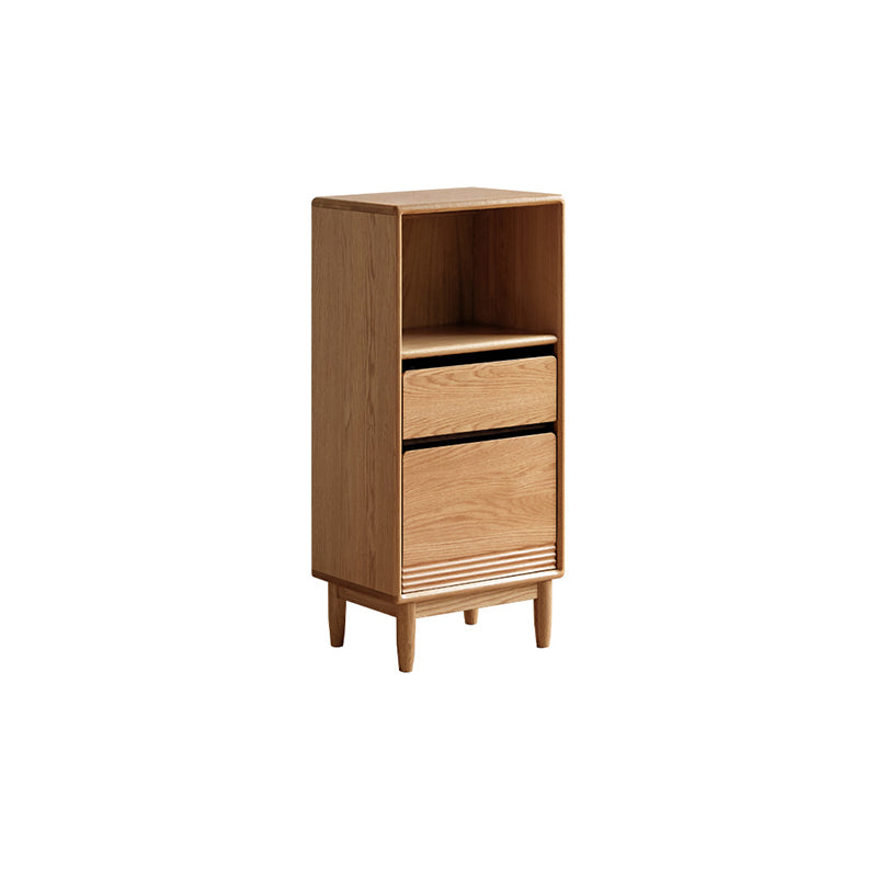 Oona American Oak and Pinewood Bookshelf with Glass 45cm 65cm – Natural Wood 45cm, view 12