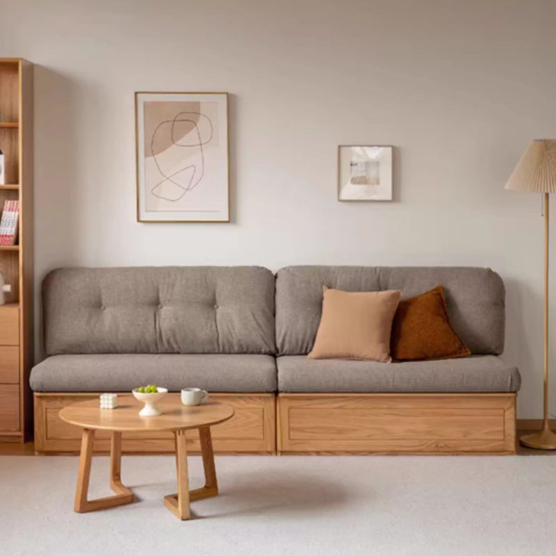 Opal Fabric Sofa with Storage on Solid American Oak Frame 120cm 240cm – view 11