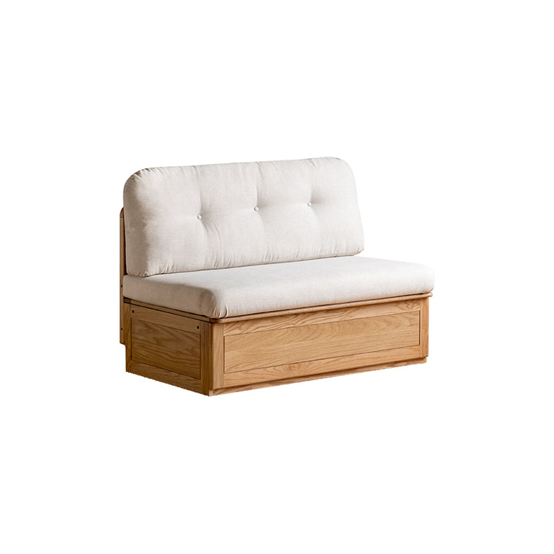 Opal Fabric Sofa with Storage on Solid American Oak Frame 120cm 240cm – 120cm Beige, view 7