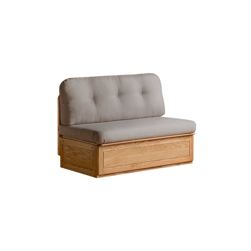 Opal Fabric Sofa with Storage on Solid American Oak Frame 120cm 240cm – 120cm Grey, view 16
