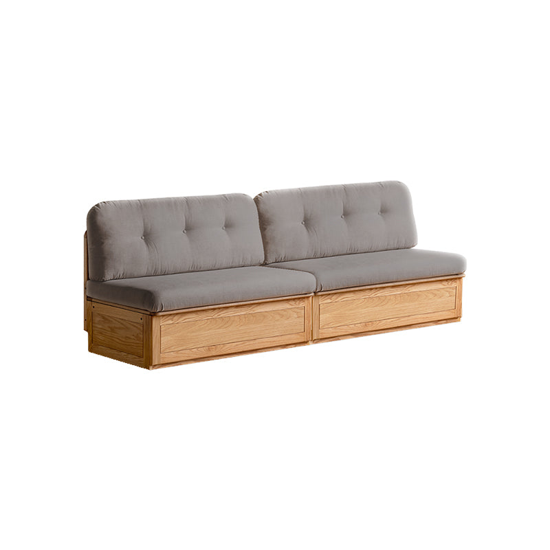 Opal Fabric Sofa with Storage on Solid American Oak Frame 120cm 240cm – 240cm Grey, view 14
