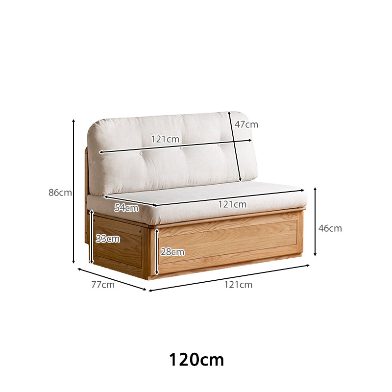 Opal Fabric Sofa with Storage on Solid American Oak Frame 120cm 240cm – view 8