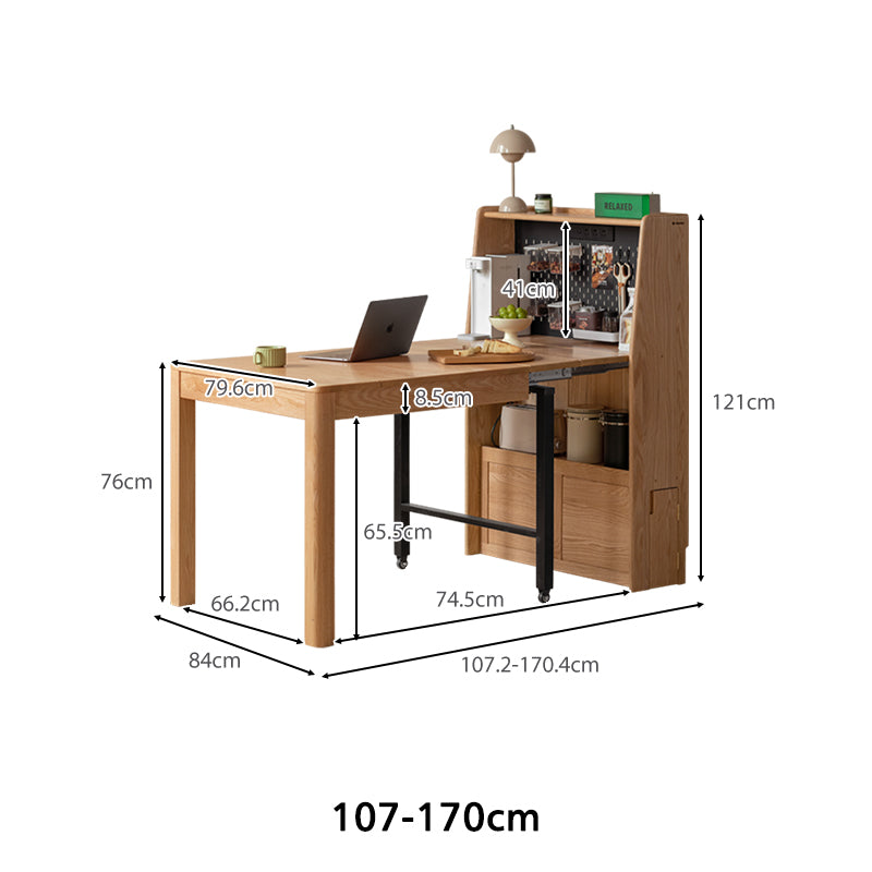 Ophelia solid oak extendable dining table – view 14