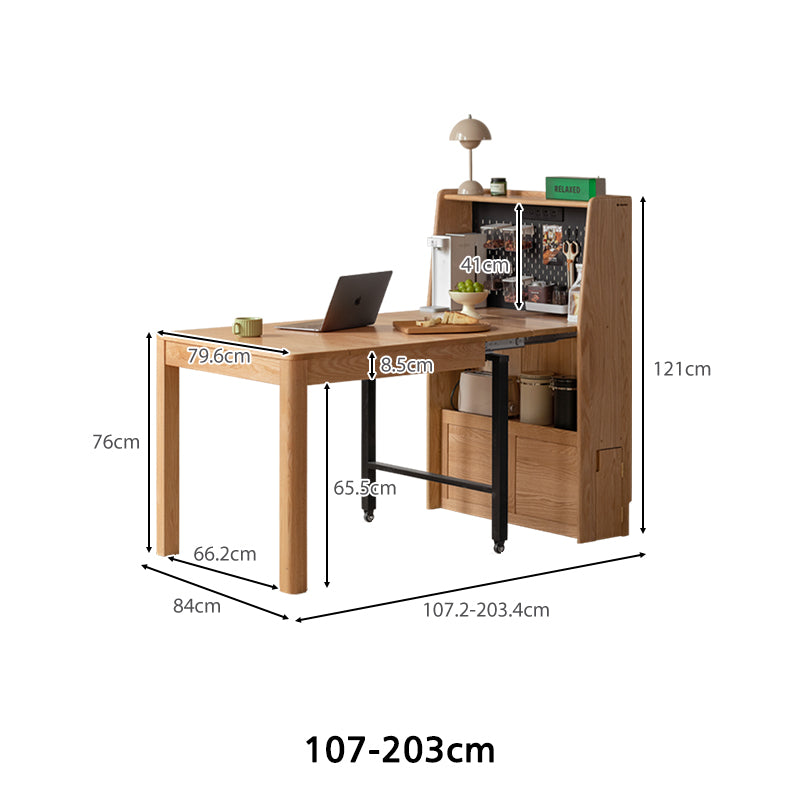 Ophelia solid oak extendable dining table – view 15
