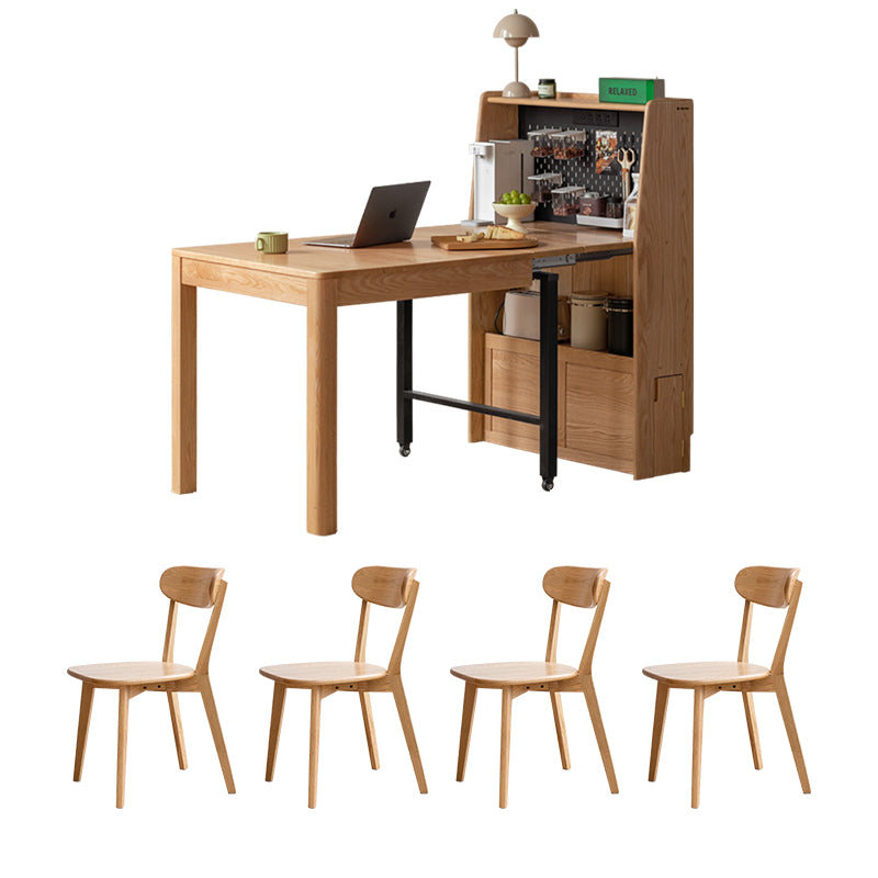 Ophelia solid oak extendable dining table – Table+Chair x 4 170cm, Table+Chair x 4 203cm, view 10