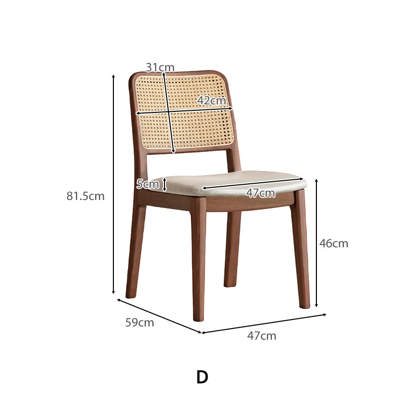 Orson armless solid oak dining chair – view 14