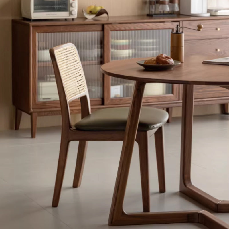 Orson armless solid oak dining chair – view 3
