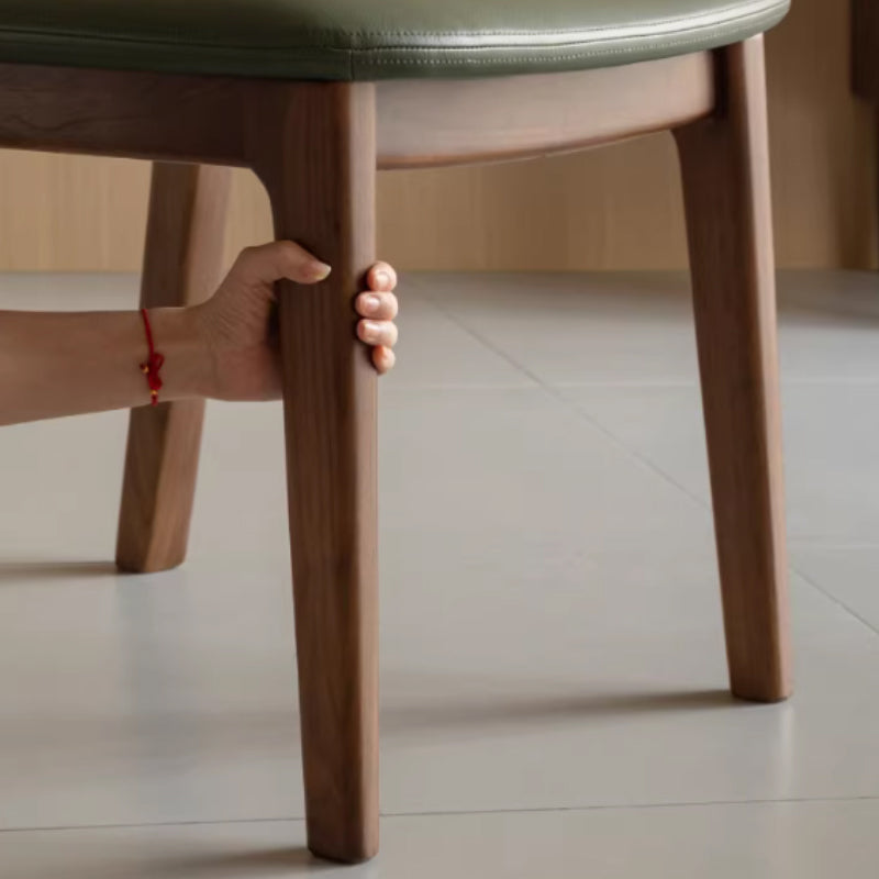Orson armless solid oak dining chair – view 9