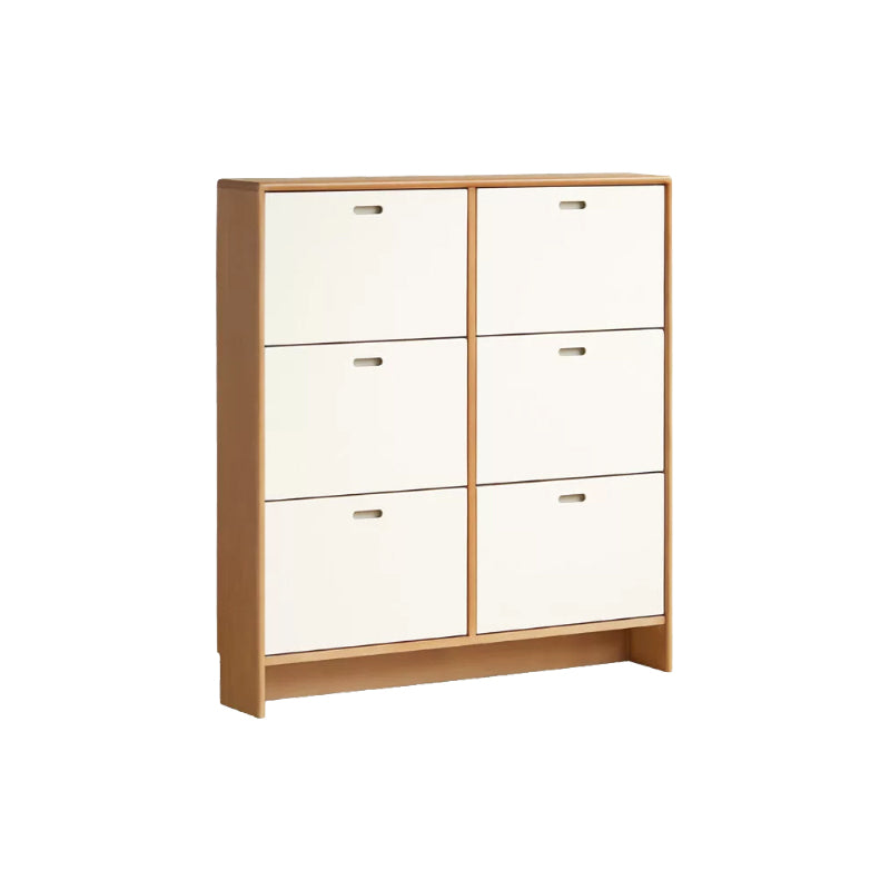 Sadie Poplar and Rubberwood Ultra-Thin Shoe Cabinet 82cm 116cm – 116cm, view 10