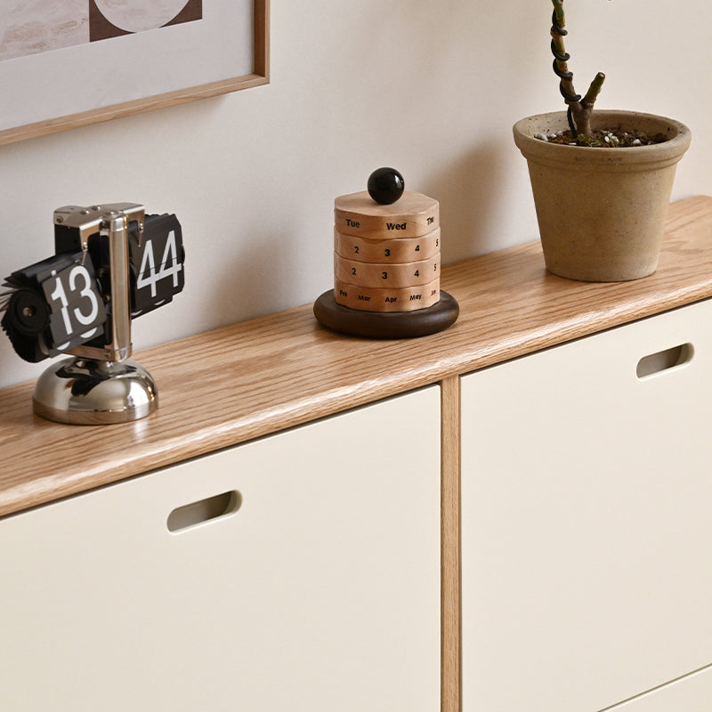 Sadie Poplar and Rubberwood Ultra-Thin Shoe Cabinet 82cm 116cm – view 6