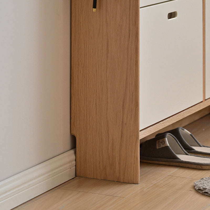 Sadie Poplar and Rubberwood Ultra-Thin Shoe Cabinet 82cm 116cm – view 9