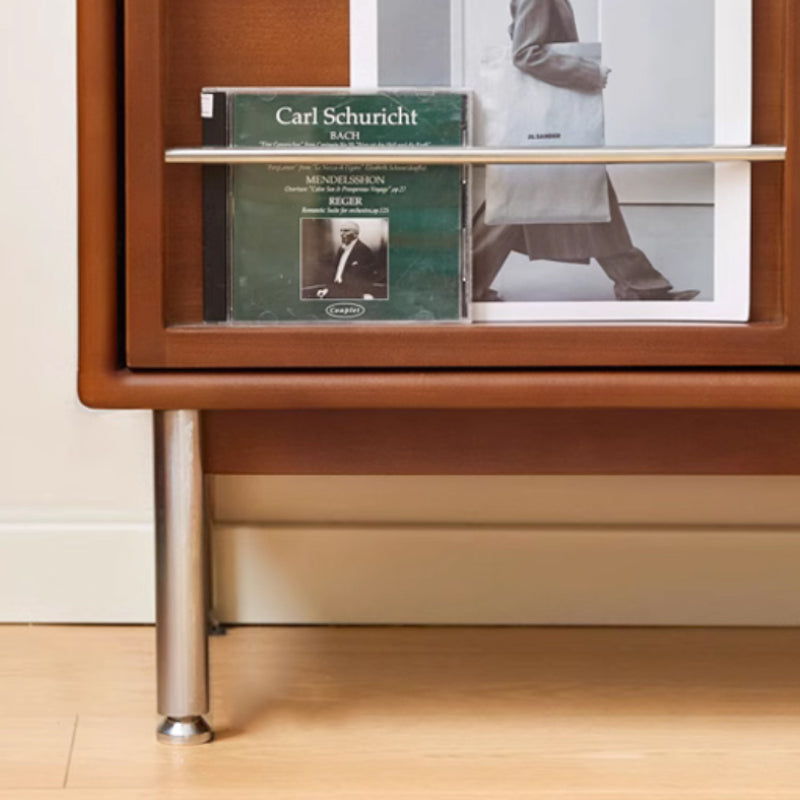 Regina liriodendron wood bookshelf with smoked glass – view 6