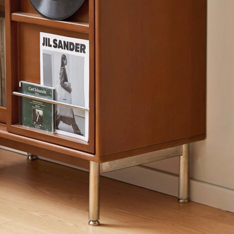 Regina liriodendron wood bookshelf with smoked glass – view 7