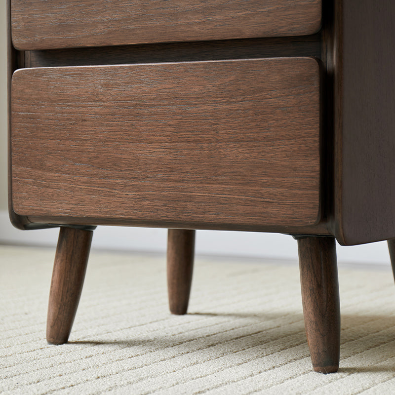 Remington Catalpa Wood Bedside Table in Walnut Colour 42cm – view 10