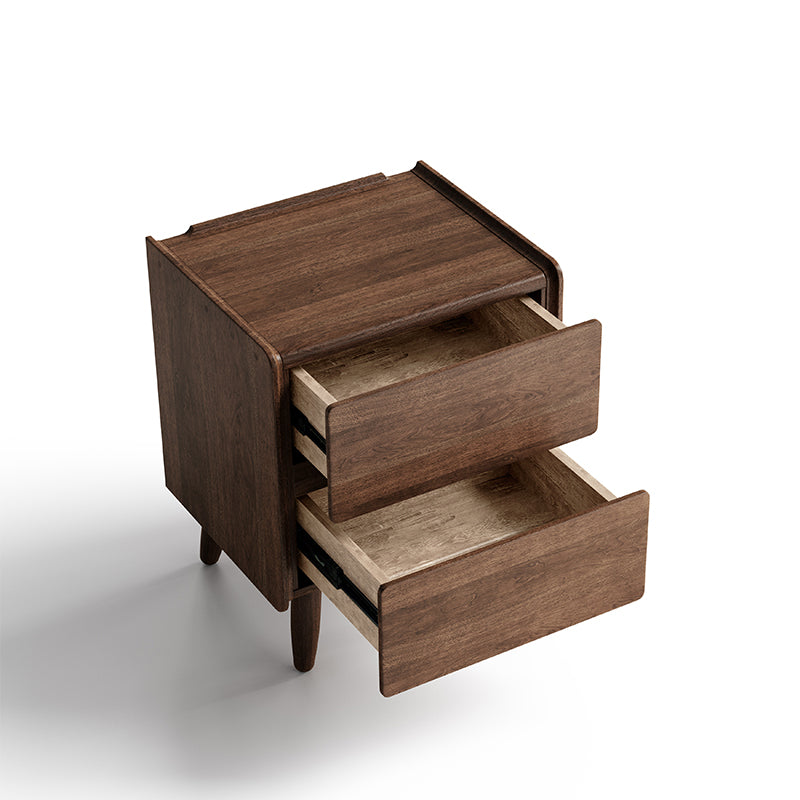 Remington Catalpa Wood Bedside Table in Walnut Colour 42cm – view 13