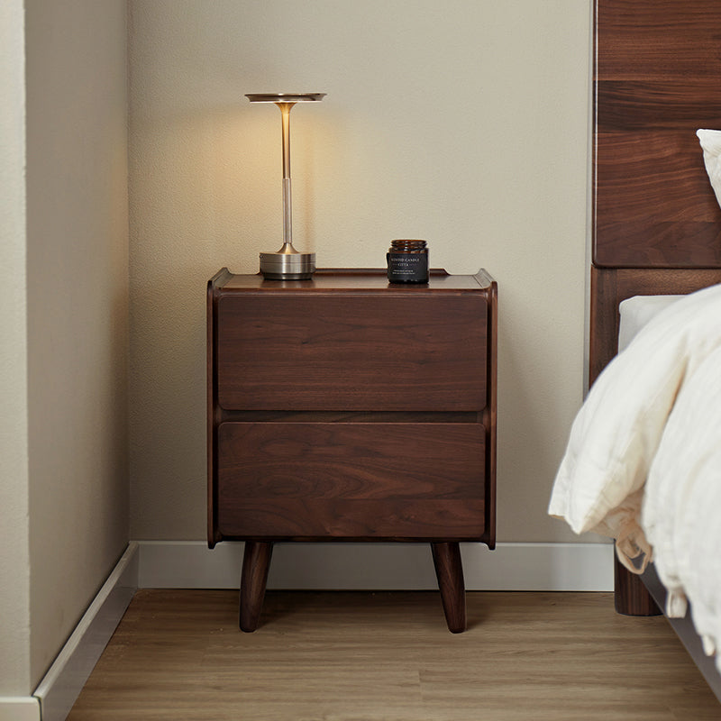 Remington Solid Black Walnut Bedside Table 42cm