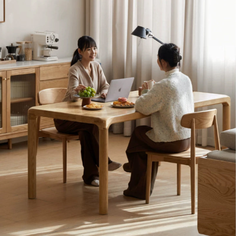 Renee solid ash dining table set – view 3