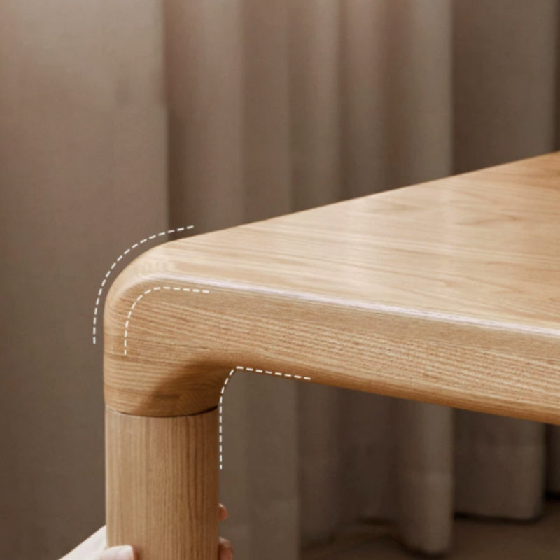 Renee solid ash dining table set – view 9