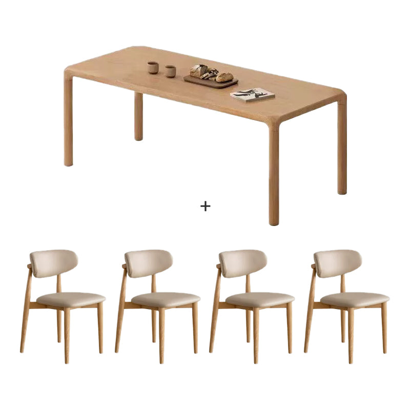 Renee solid ash dining table set – Table+Chair*4 Natural Wood 1.8m, view 17