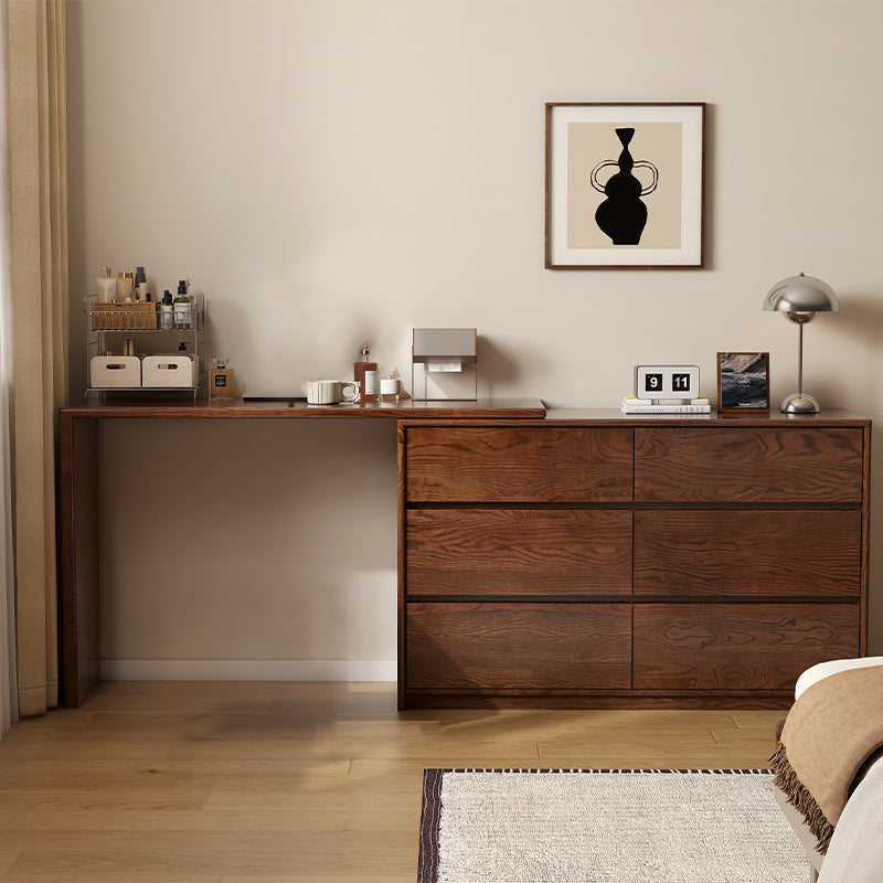 Rosemarie solid oak adjustable dressing table with drawer – view 15