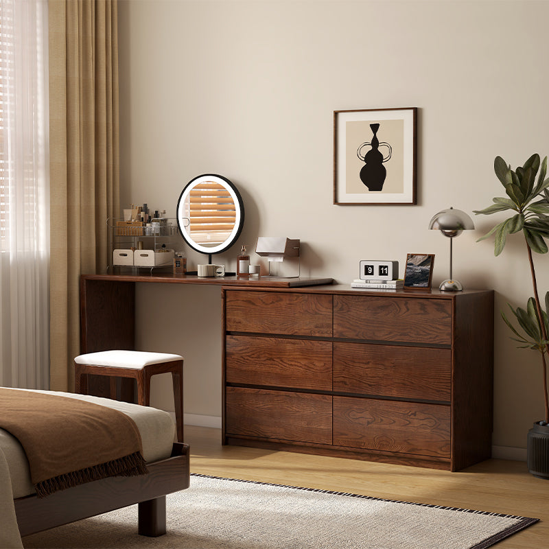 Rosemarie solid oak adjustable dressing table with drawer – view 16