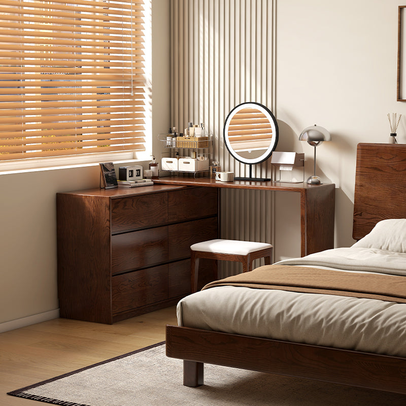 Rosemarie solid oak adjustable dressing table with drawer – view 17