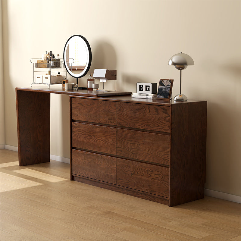 Rosemarie solid oak adjustable dressing table with drawer – view 19